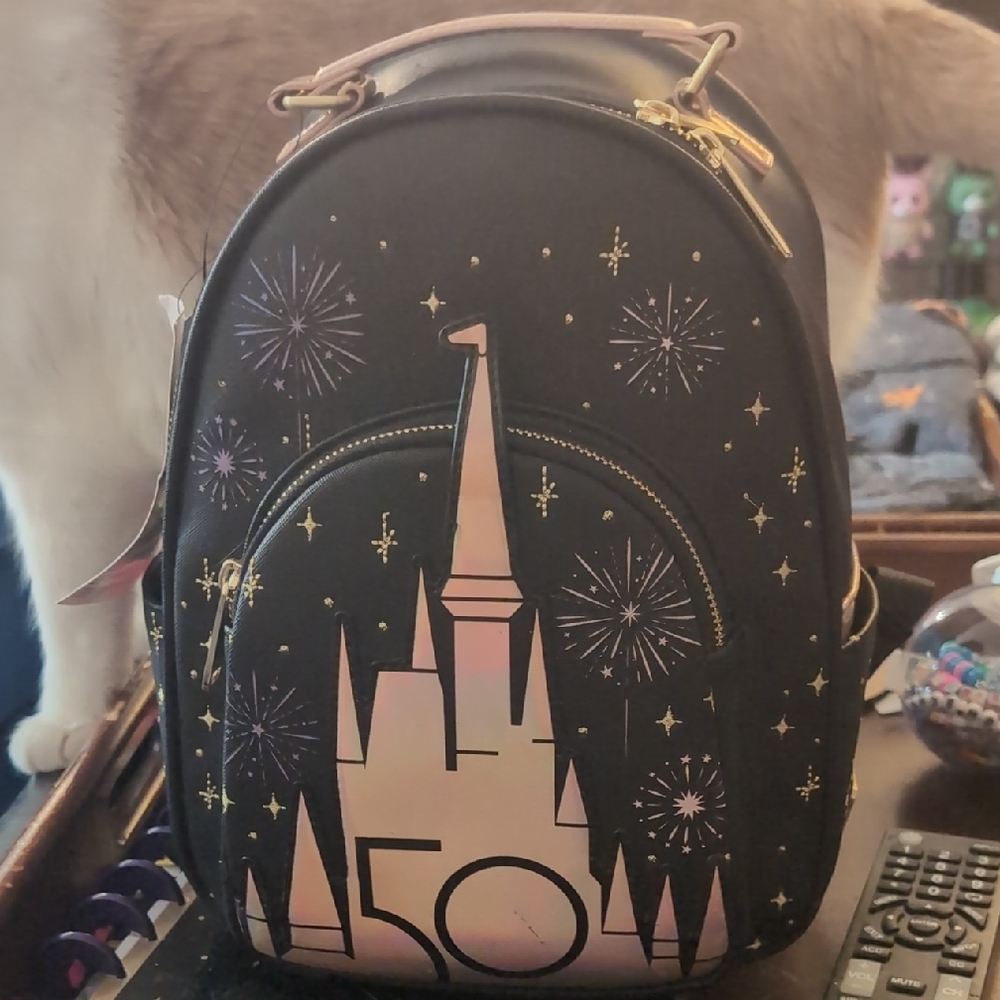 Disney Black and Gold Castle Backpack